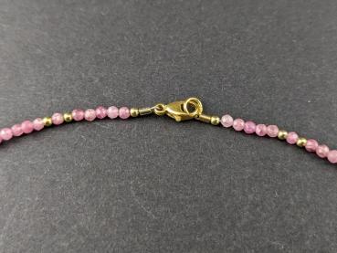 Turmalin, rosa Halskette (46 cm)